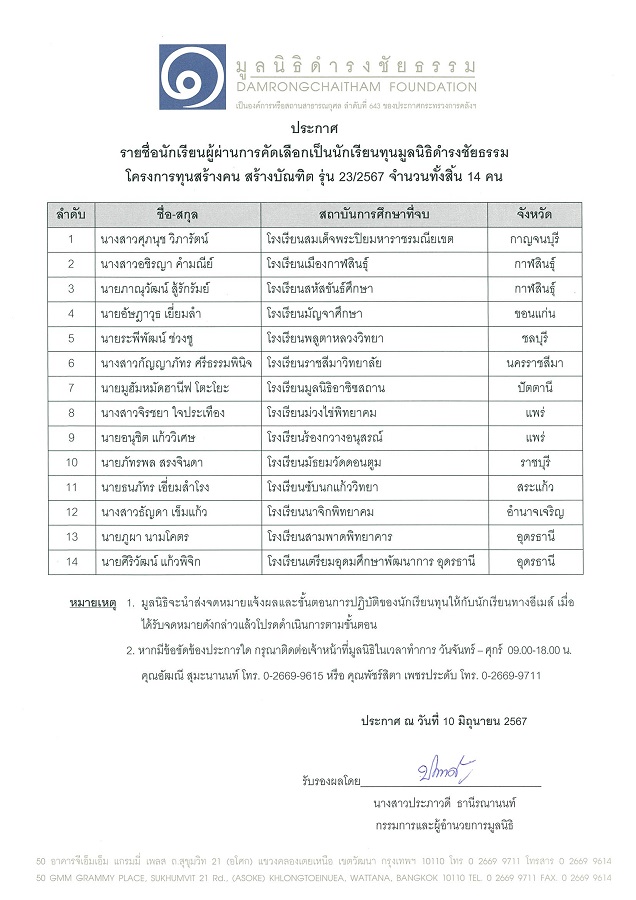 ประกาศผลรายชื่อนักเรียนทุน รุ่นที่ 23-2567-resize